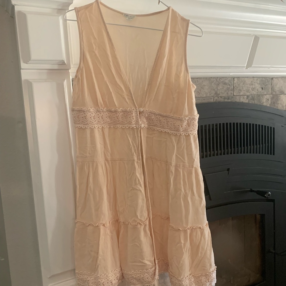 Cato Peach Sleeveless Dress